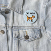 CAT MOM ORANJE TABBY-BUTTONNEN RONDE BUTTON 5,7 CM (In situ)