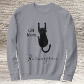 Cat Mom Pet Lover Script Name Personalized Grey Trui