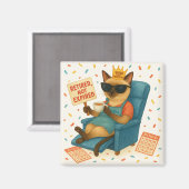 Cat Mom Retirement is drinking coffee  Magneet (Voorkant / Achterkant)