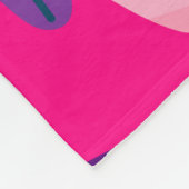 CAT MOM, roze bloemen en bladeren Fleece Deken (Hoek)