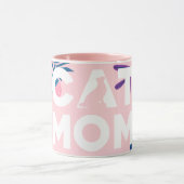 CAT MOM, roze Mok en bladeren (Midden)