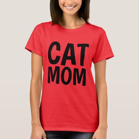 CAT MOM roze T-shirts & tanktops (Voorkant)