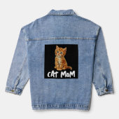 CAT MOM SCHATTIGE GINGER Denim Jean Jacket (Achterkant)