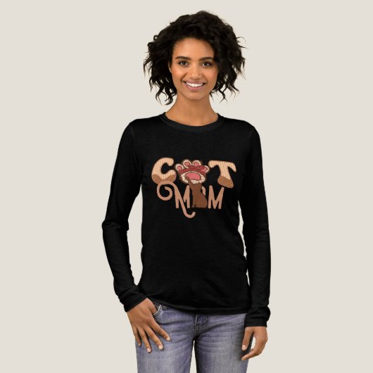Cat Mom - Schattigee en stijlvolle Cat Lover Graph Tri-Blend Shirt (Voorkant)