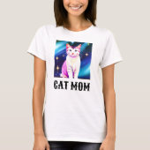 Cat Mom Shirt, kan veranderen in uw huisdier foto T-shirt (Voorkant)