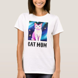 Cat Mom Shirt, kan veranderen in uw huisdier foto T-shirt