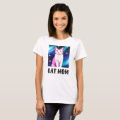 Cat Mom Shirt, kan veranderen in uw huisdier foto T-shirt (Voorkant volledig)