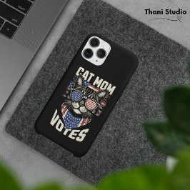 Cat Mom stemt voor Schattigee Amerikaanse vlag iPhone 15 Case