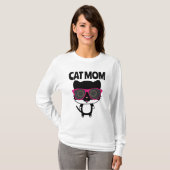 CAT MOM SUNGLASSSES COOL CAT T-shirts (Voorkant volledig)