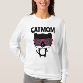 CAT MOM SUNGLASSSES COOL CAT T-shirts (Voorkant)