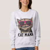 CAT MOM T-shirts, zonnebril Funny CAT Trui (Voorkant)