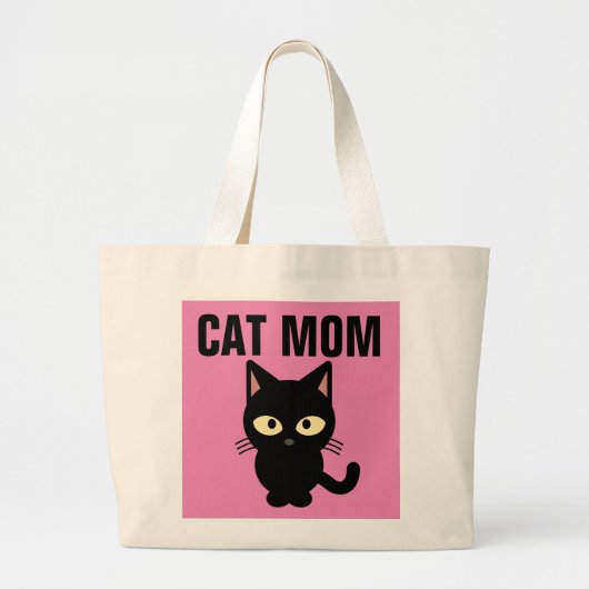 CAT MOM-TASSEN GROTE TOTE BAG (Voorkant)