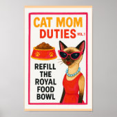 Cat Mom to do list funny Home Deco  Poster (Voorkant)