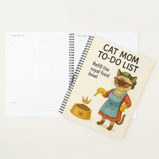 Cat Mom to do list Planner (Display)