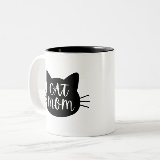 Cat Mom Tweekleurige Koffiemok (Voorkant links)