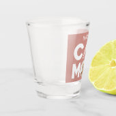 CAT MOM, uw foto, roze Shot Glas (Links)