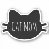 CAT MOM Vinyl Cut Custom Sticker (Voorkant)