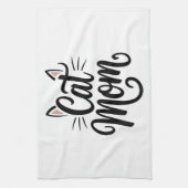 Cat Mom Whiskers and Ears Theedoek (Verticaal)