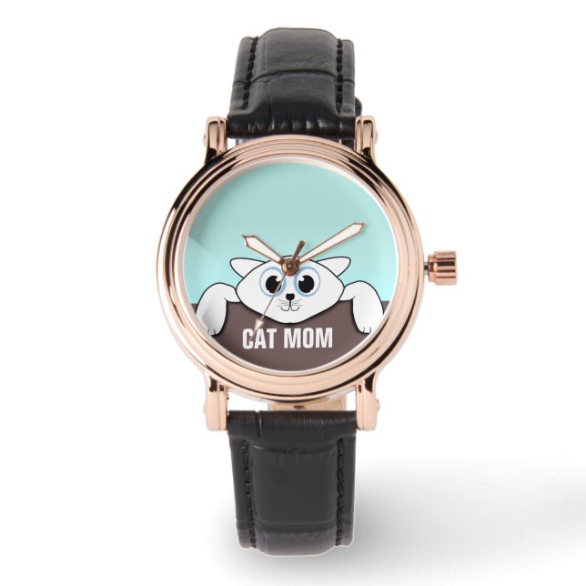 CAT MOM WRIST WATCH HORLOGE (Voorkant)