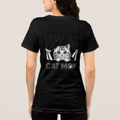Cat Mom Zwart T-shirt (Achterkant)