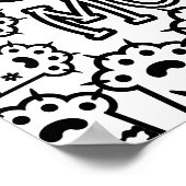 Cat Mom Zwart-wit minimalistische muurkunst Poster (Hoek)