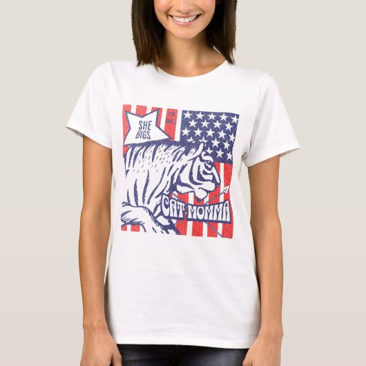 Cat Momma T-shirt voor kat moeders kattenliefhebbe (Voorkant)