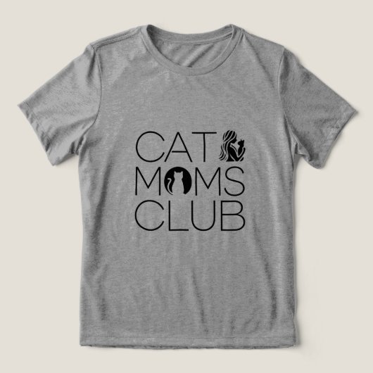 Cat Moms Club Tri-Blend Shirt (Design voorkant)
