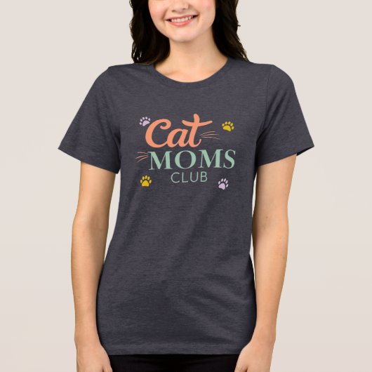 Cat Moms Club Tri-Blend Shirt (Voorkant)