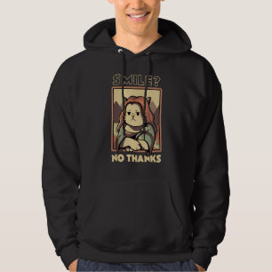 Cat Monalisa Cat Smile No Bedankt Cute Kat Kitten Hoodie