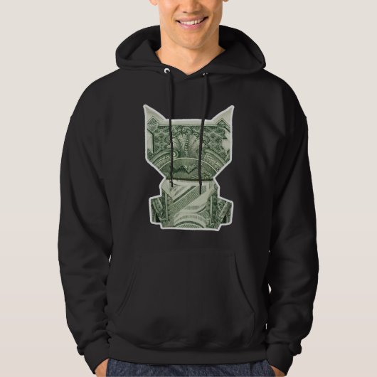 Cat Money Origami Cash Hoodie (Voorkant)