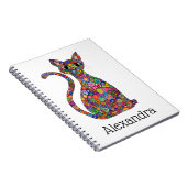 Cat Monogram naam van het klapmodel voor helder ge Notitieboek (Rechterzijde)