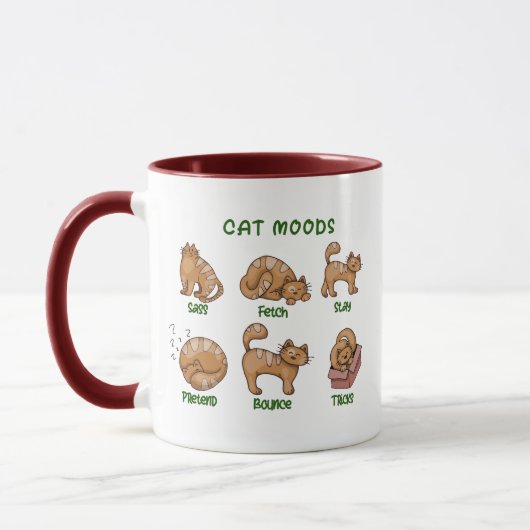 Cat Moods Poesje Cat Lady Pet Funny Cat Mam Mok (Links)