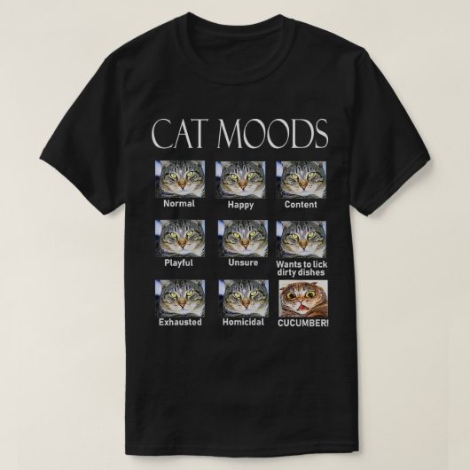 Cat Moods T-shirt (Design voorkant)