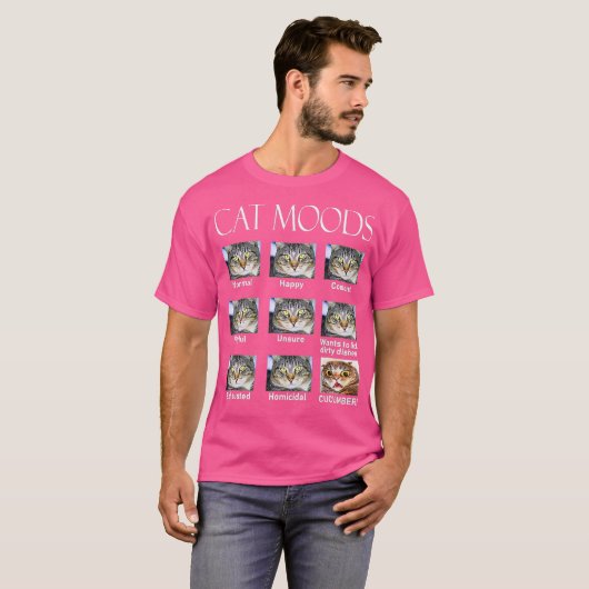 Cat Moods T-shirt (Voorkant volledig)
