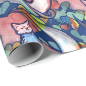 Cat Moon Lover Harten Cadeaupapier (Rol Hoek)
