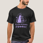 Cat Moon Phase and Crystal Shadow Work Meditation T-shirt (Voorkant)