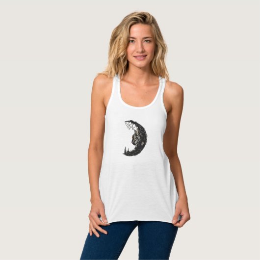 Cat Moon Tanktop (Volledige Voorkant)