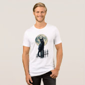 Cat Moonlight T-shirt ontwerp (Voorkant volledig)