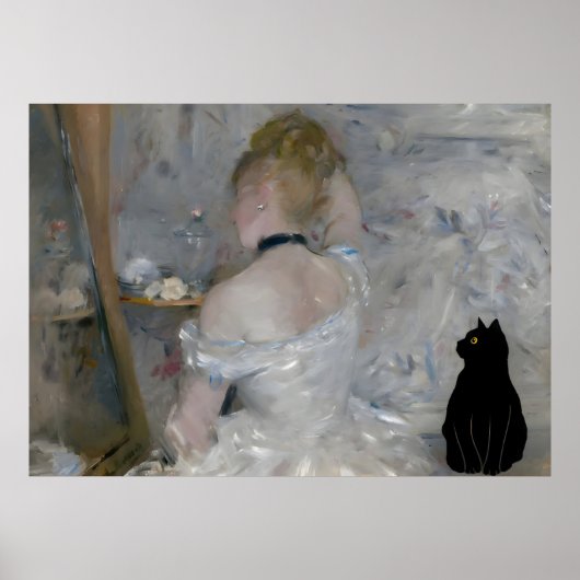 Cat Morisot Vrouw bij Haar Toilette Pop Poster (Voorkant)