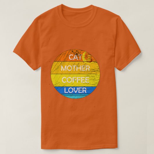 CAT MOTHER COFFEE LOVER 74 T-SHIRT (Design voorkant)