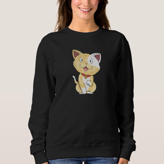 Cat Motif Cat Kitten Cute Lady Mannen Trui (Voorkant)