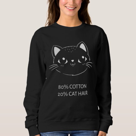 Cat  Motto Cotton Cat Hair Trui (Voorkant)
