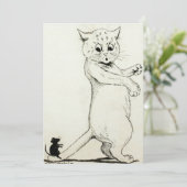 Cat & Mouse by Louis Wain Bedankkaart (Staand voorkant)