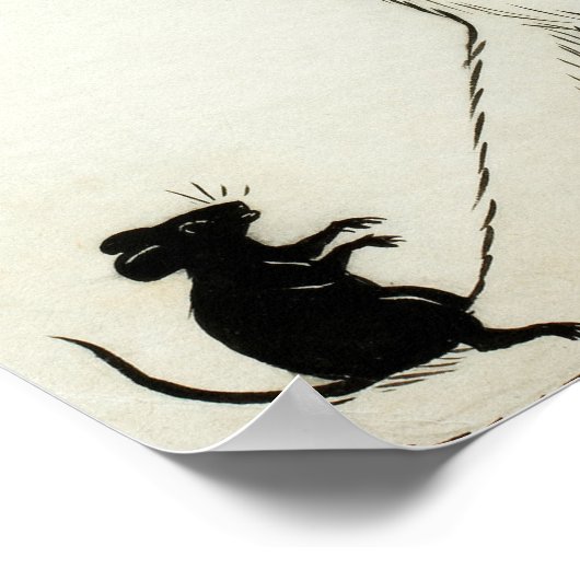 Cat & Mouse by Louis Wain Poster (Hoek)