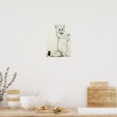 Cat & Mouse by Louis Wain Poster (Keuken)