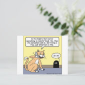 Cat & Mouse Dinnerware Funny Cartoon Gifts & T - s Briefkaart (Staand voorkant)