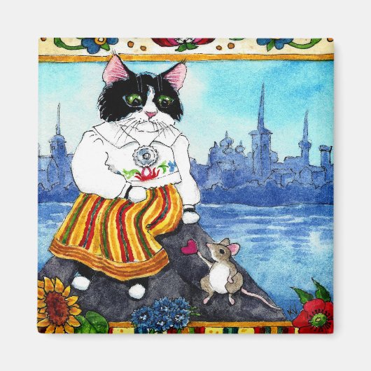 Cat mouse Estonian Folklore magnet (Voorkant)