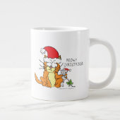 Cat Mouse Kerstmis Funny Cartoon Cute Grote Koffiekop (Rechts)