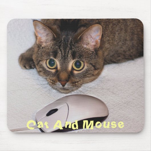 Cat & Mouse Mousepad Muismat (Voorkant)