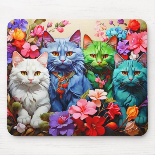 Cat Mouse Pad – Perfect Gift for Cat Lovers Muismat (Voorkant)